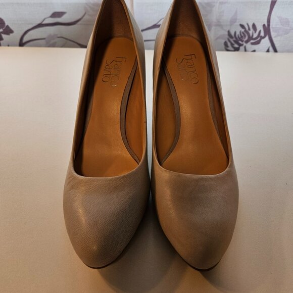 Franco Sarto Gray Leather Shoes Size 8M - Picture 1 of 9